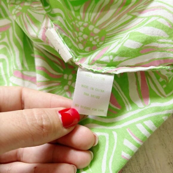 Lilly Pulitzer Daisy Darling Stretch Tunic Top Pink/Green/White Size M - Picture 5 of 6